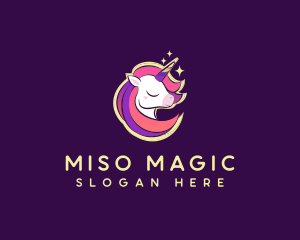 Mystical Unicorn Sparkle logo design