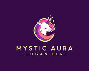 Mystical Unicorn Sparkle logo design