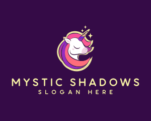 Mystical Unicorn Sparkle logo design