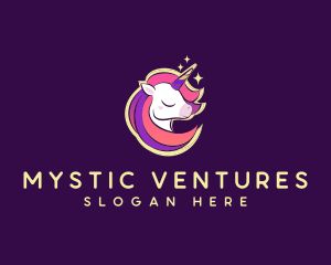 Mystical Unicorn Sparkle logo design