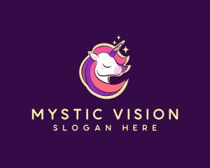 Mystical Unicorn Sparkle logo design