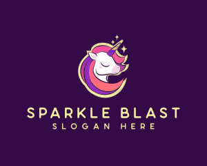 Mystical Unicorn Sparkle logo design