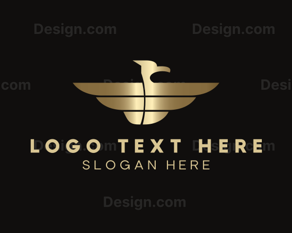 Gold Metallic Bird Logo