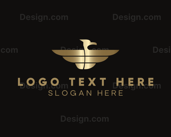 Gold Metallic Bird Logo