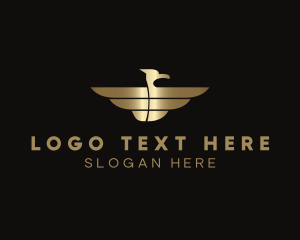 Gold Metallic Bird logo