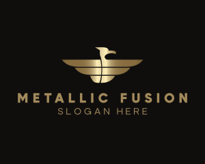 Gold Metallic Bird logo