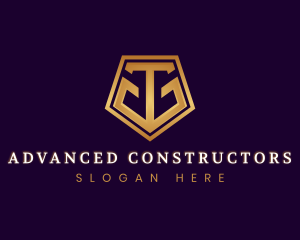 Geometric Industrial Construction logo design