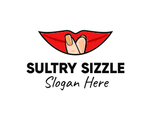 Cartoon Finger Lip logo