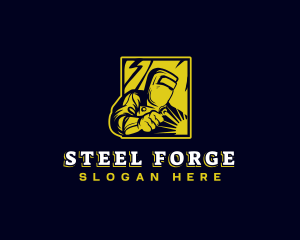 Metalwork Welder Fabrication logo design