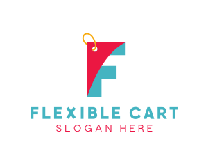 Shopping Coupon Letter F  logo design