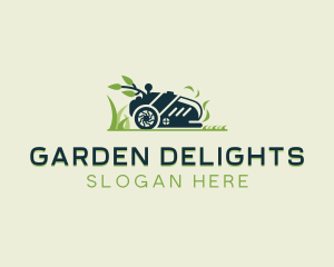 Garden Lawn Mower Grass logo design