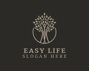 Organic Tree Plant logo design