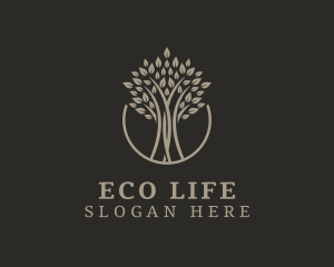 Organic Tree Plant logo design