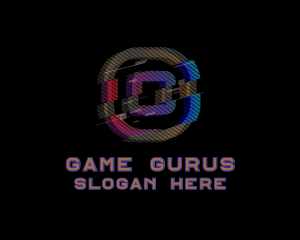 Gradient Glitch Letter O logo