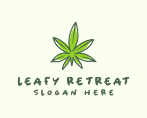 Natural Cannabis Leaf logo design