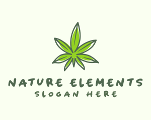 Natural Cannabis Leaf logo design