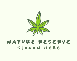 Natural Cannabis Leaf logo design