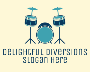 Blue Drum Set logo design