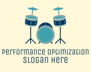 Blue Drum Set logo design