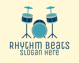 Blue Drum Set logo design