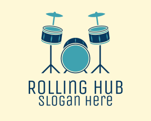 Blue Drum Set logo design