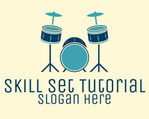 Blue Drum Set logo design