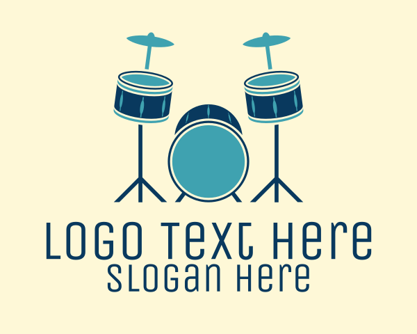 Drum Set logo example 3