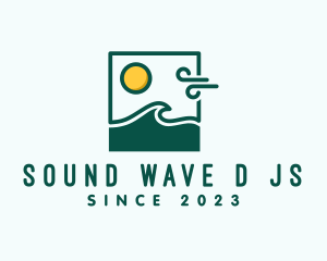 Summer Beach Wave  logo design