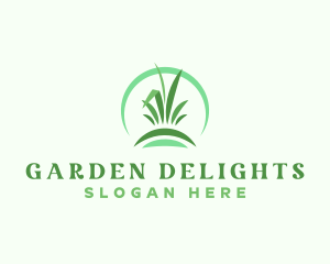 Grass Gardening Landscape logo design