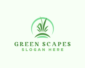 Grass Gardening Landscape logo