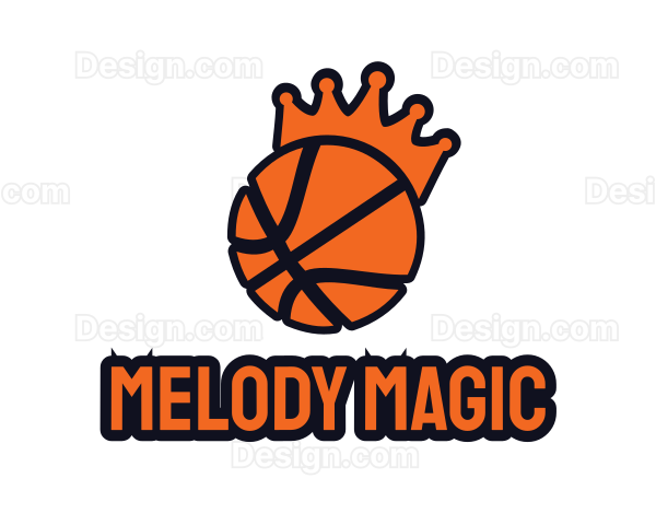Basketball King Crown Logo