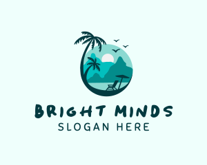 Tourist Beach Island Logo