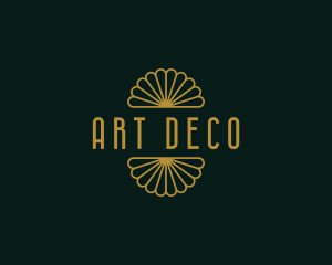 Retro Art Deco Hotel logo design