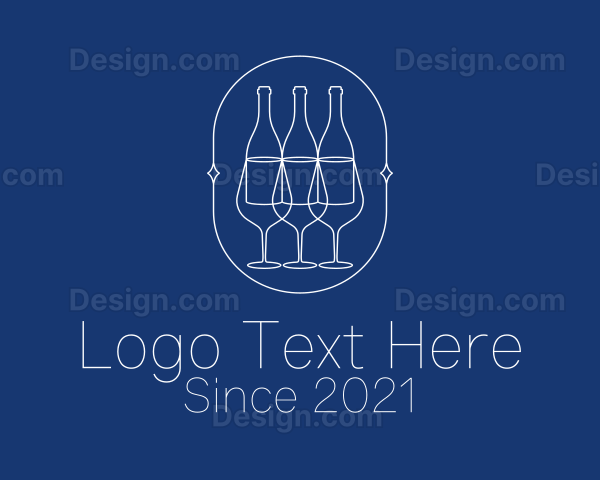 Wine Bar Badge Logo