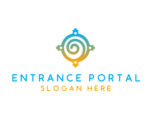 Portal Spiral Window logo design