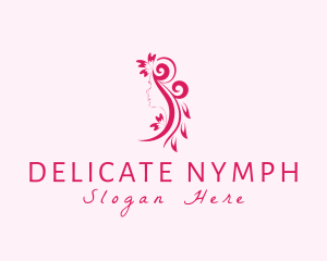 Nymph Fairy Salon Ornament  logo design