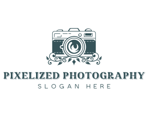 Floral Camera Photographer logo design