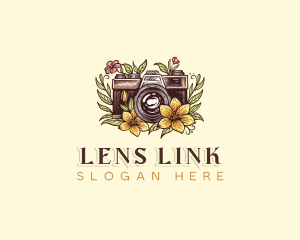 Flower Camera Lens logo design