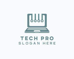 Computer Laptop Tech logo design