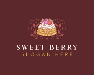 Berries Pastry Dessert logo design