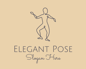 Wellness Yoga Pose  logo design