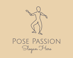 Wellness Yoga Pose  logo design