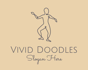 Wellness Yoga Pose  logo design