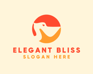 Tropical Pelican Bird logo