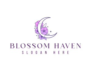 Flower Floral Moon logo