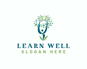 Wellness Human Tree  logo design