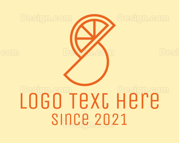 Orange Fruit Slice Logo