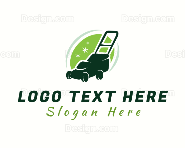 Lawn Mower Machine Logo