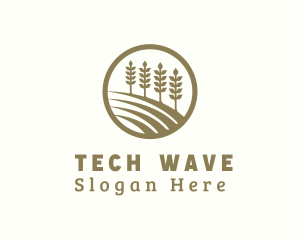 Wheat Farm Field Logo