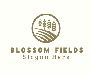 Wheat Farm Field logo design